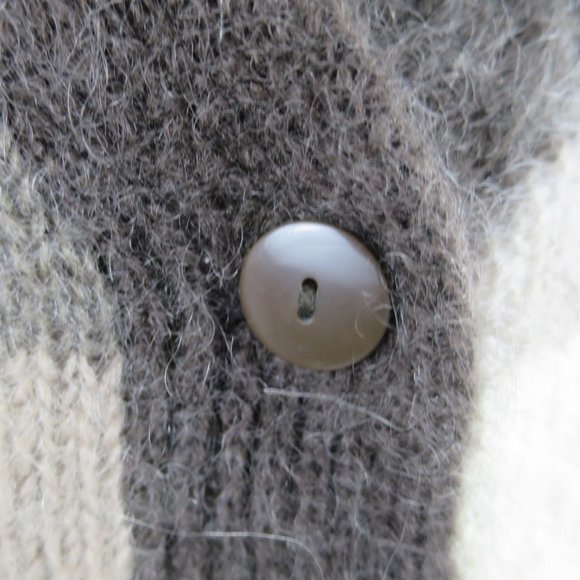 Vintage Geometric Mohair Blend Cardigan Size L - Picture 6 of 8